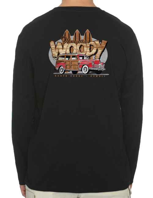 Long Sleeve T-Shirt- Woody Black Price will convert to SATS